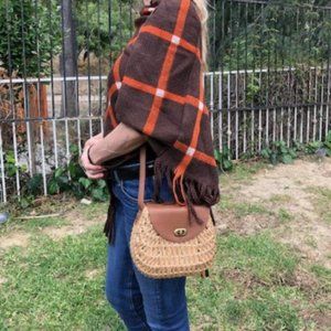 Woven Wicker Purse,Boho purse, Cross body